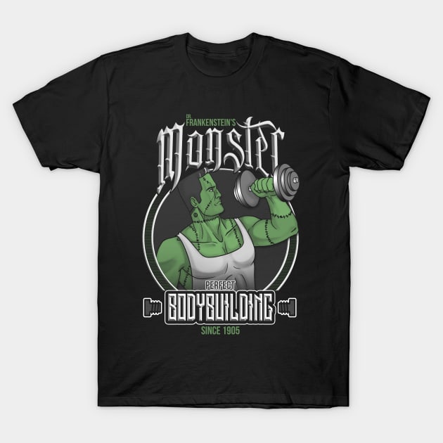 Frankenstein's BodyBuilding T-Shirt by ursulalopez